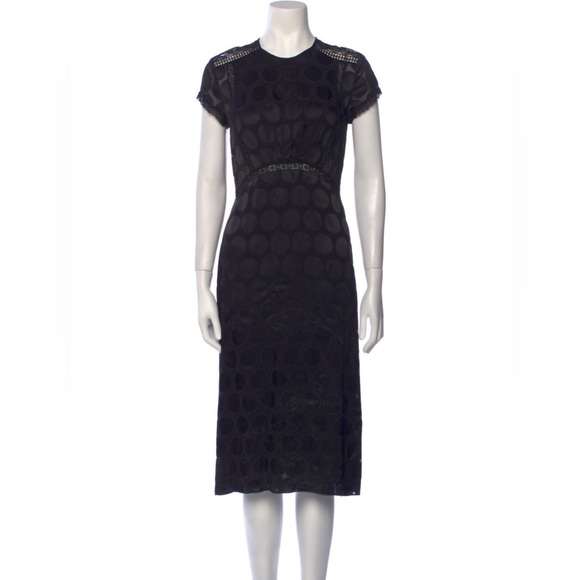 Yigal Azrouel Black Polka Dot Lace Dress Size 6 Color Black - Picture 1 of 7